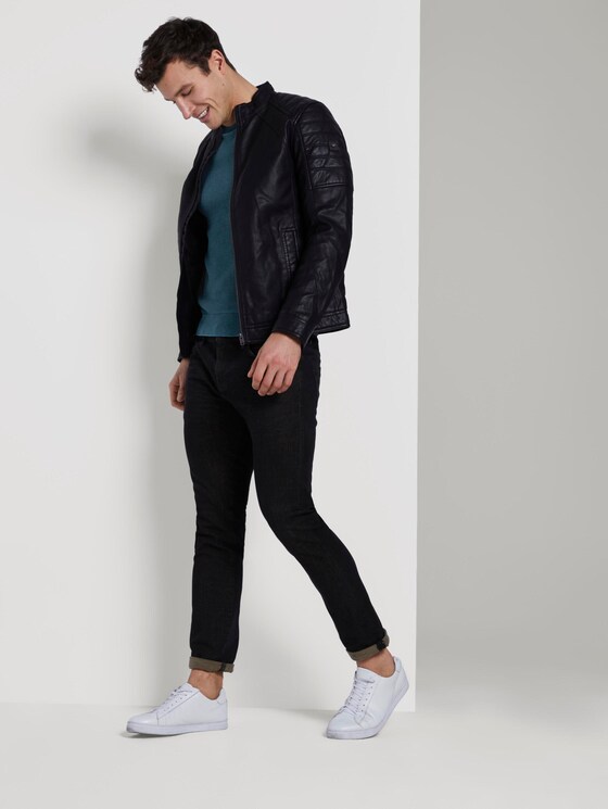 Strukturierter Sweater im Washed-Look - Männer - deep pond green Strukturierter Sweater im Washed-Look - Männer - deep pond green - 3 - TOM TAILOR