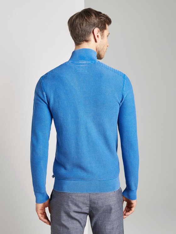 Strukturierter Cardigan im Washed-Look - Männer - victory blue Strukturierter Cardigan im Washed-Look - Männer - victory blue - 2 - TOM TAILOR