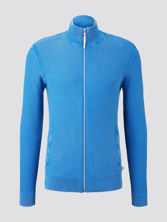 Strukturierter Cardigan im Washed-Look - Männer - victory blue Strukturierter Cardigan im Washed-Look - Männer - victory blue - 7 - TOM TAILOR