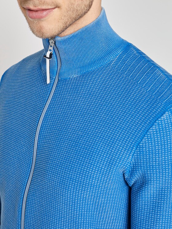 Strukturierter Cardigan im Washed-Look - Männer - victory blue Strukturierter Cardigan im Washed-Look - Männer - victory blue - 9 - TOM TAILOR