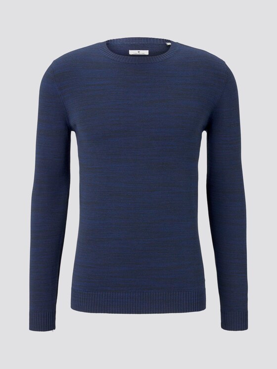 Feiner Strickpullover - Männer - navy blue heather yarn Feiner Strickpullover - Männer - navy blue heather yarn - 7 - TOM TAILOR