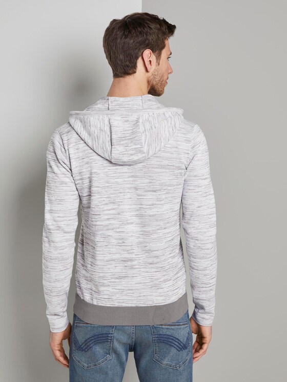 Sweatjacke im Struktur-Mix - Männer - white grey mouline Sweatjacke im Struktur-Mix - Männer - white grey mouline - 2 - TOM TAILOR