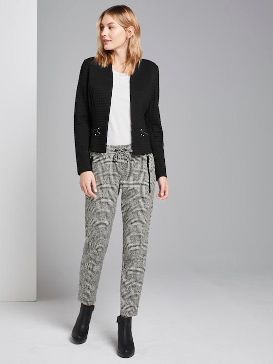 Loose Fit broek in glencheck-look - Vrouwen - black white glencheck Loose Fit broek in glencheck-look - Vrouwen - black white glencheck - 3 - TOM TAILOR