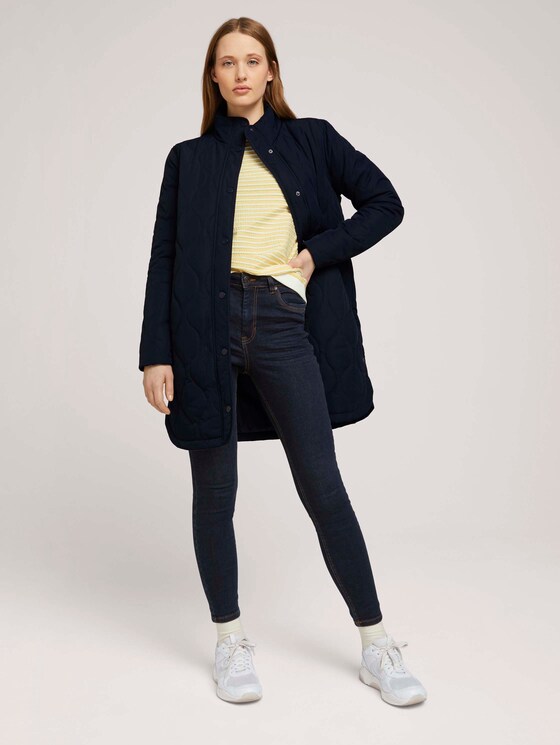 Gestreepte Jacquard Sweater - Vrouwen - yellow white structured stripe Gestreepte Jacquard Sweater - Vrouwen - yellow white structured stripe - 3 - TOM TAILOR Denim