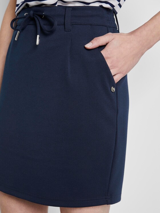 Sporty skirt with a drawstring - Women - Real Navy Blue Sporty skirt with a drawstring - Women - Real Navy Blue - 9 - TOM TAILOR Denim