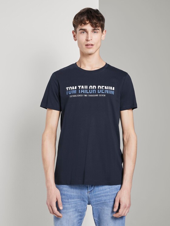 T-Shirt mit Print - Männer - Sky Captain Blue T-Shirt mit Print - Männer - Sky Captain Blue - 1 - TOM TAILOR Denim