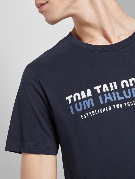 T-Shirt mit Print - Männer - Sky Captain Blue T-Shirt mit Print - Männer - Sky Captain Blue - 9 - TOM TAILOR Denim