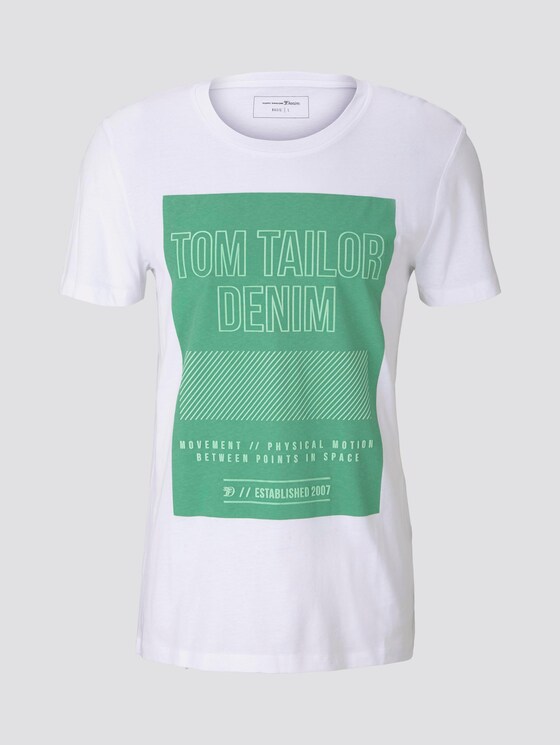 T-Shirt mit Print - Männer - White T-Shirt mit Print - Männer - White - 7 - TOM TAILOR Denim