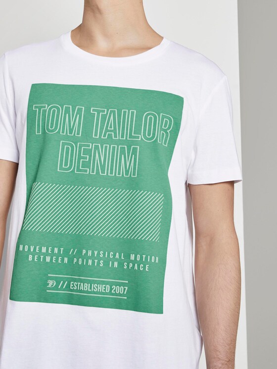 T-Shirt mit Print - Männer - White T-Shirt mit Print - Männer - White - 9 - TOM TAILOR Denim