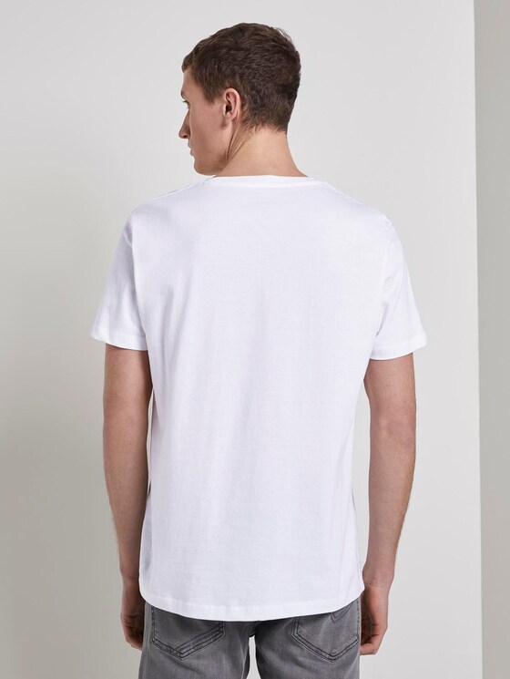 T-shirt with a print - Men - White T-shirt with a print - Men - White - 2 - TOM TAILOR Denim