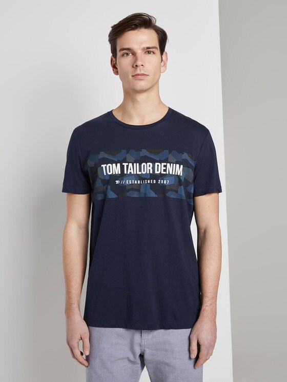 T-Shirt mit Print - Männer - Sky Captain Blue T-Shirt mit Print - Männer - Sky Captain Blue - 1 - TOM TAILOR Denim
