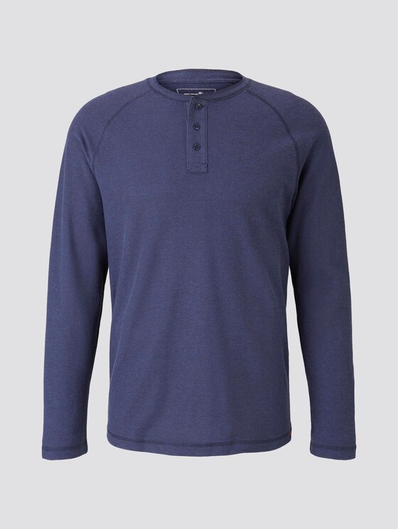 Henley-Langarmshirt - Männer - Sky Captain Blue Non-Solid Henley-Langarmshirt - Männer - Sky Captain Blue Non-Solid - 7 - TOM TAILOR Denim