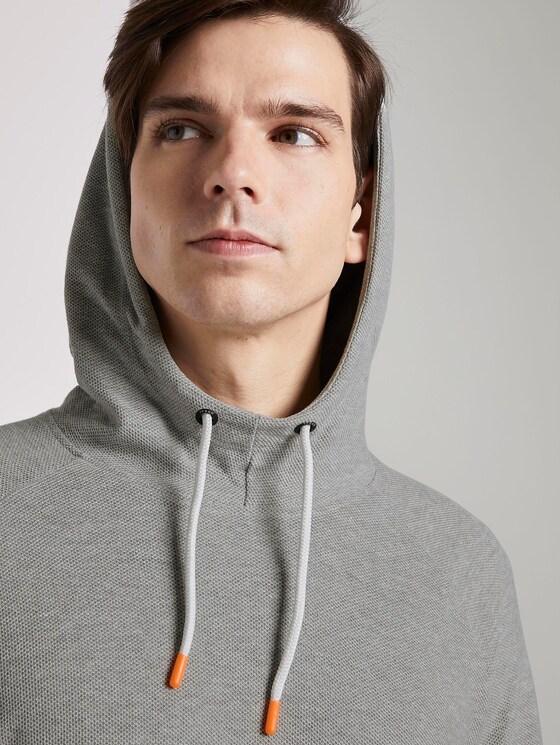 Hoodie in Mélange-Optik - Männer - Light Stone Grey Melange Hoodie in Mélange-Optik - Männer - Light Stone Grey Melange - 9 - TOM TAILOR Denim