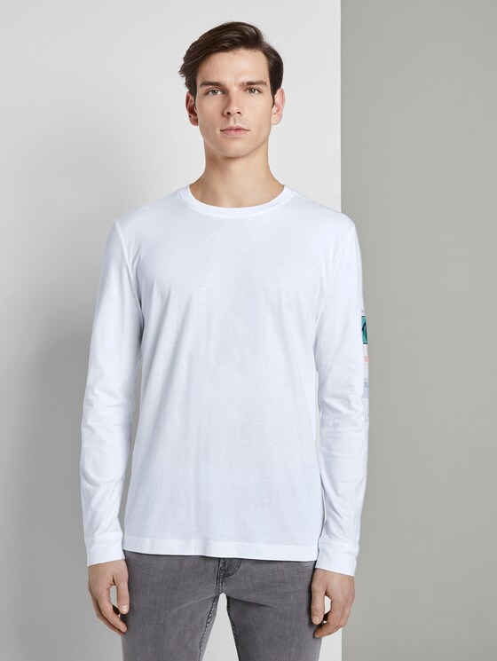 Langarmshirt mit Rücken-Print - Männer - White Langarmshirt mit Rücken-Print - Männer - White - 1 - TOM TAILOR Denim