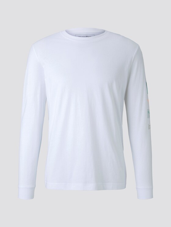 Langarmshirt mit Rücken-Print - Männer - White Langarmshirt mit Rücken-Print - Männer - White - 7 - TOM TAILOR Denim