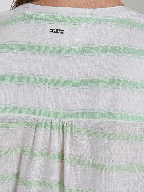 gestreifte Henley-Bluse - Frauen - white green stripe gestreifte Henley-Bluse - Frauen - white green stripe - 10 - TOM TAILOR Denim