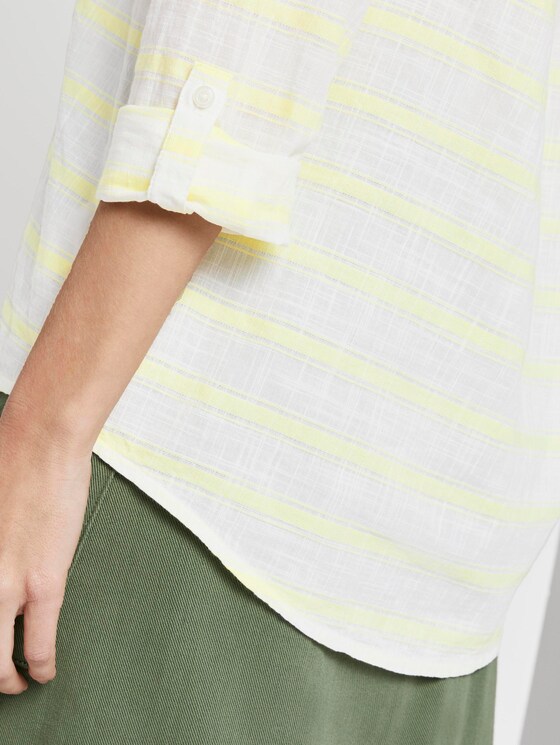 gestreifte Henley-Bluse - Frauen - white yellow stripe gestreifte Henley-Bluse - Frauen - white yellow stripe - 10 - TOM TAILOR Denim