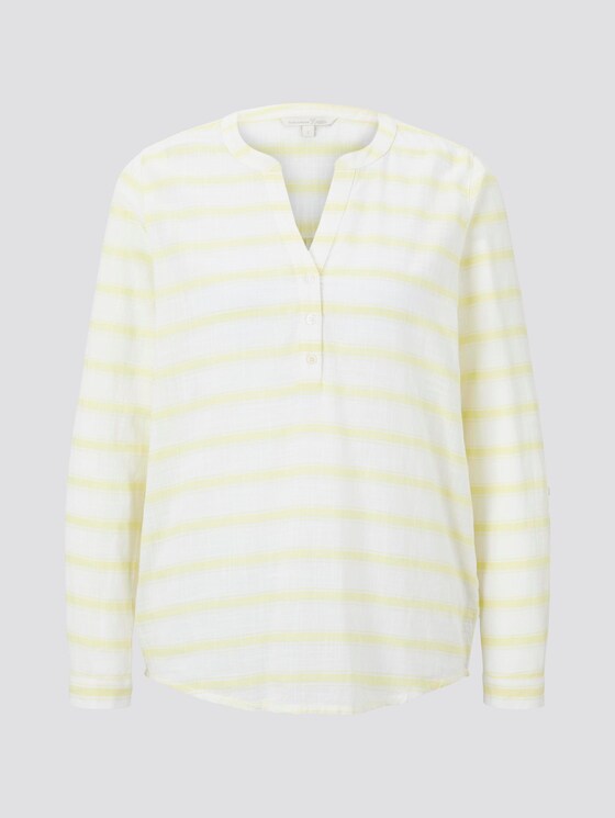 gestreifte Henley-Bluse - Frauen - white yellow stripe gestreifte Henley-Bluse - Frauen - white yellow stripe - 7 - TOM TAILOR Denim