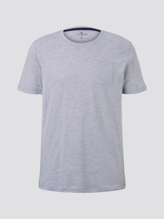 Gestreiftes T-Shirt mit Schrift-Print - Männer - light grey stripe Gestreiftes T-Shirt mit Schrift-Print - Männer - light grey stripe - 7 - TOM TAILOR