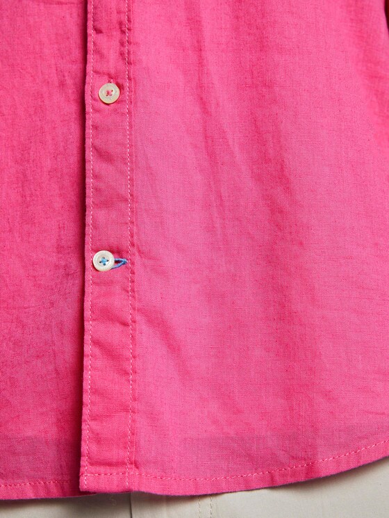 Kurzarmhemd aus Leinengemisch - Männer - carmine pink Kurzarmhemd aus Leinengemisch - Männer - carmine pink - 9 - TOM TAILOR