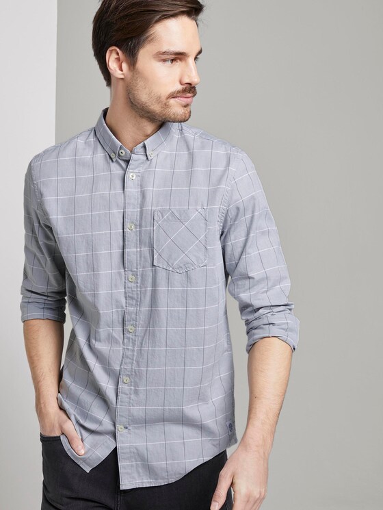 Kariertes Hemd - Männer - light grey window check Kariertes Hemd - Männer - light grey window check - 5 - TOM TAILOR