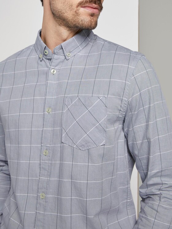 Kariertes Hemd - Männer - light grey window check Kariertes Hemd - Männer - light grey window check - 9 - TOM TAILOR