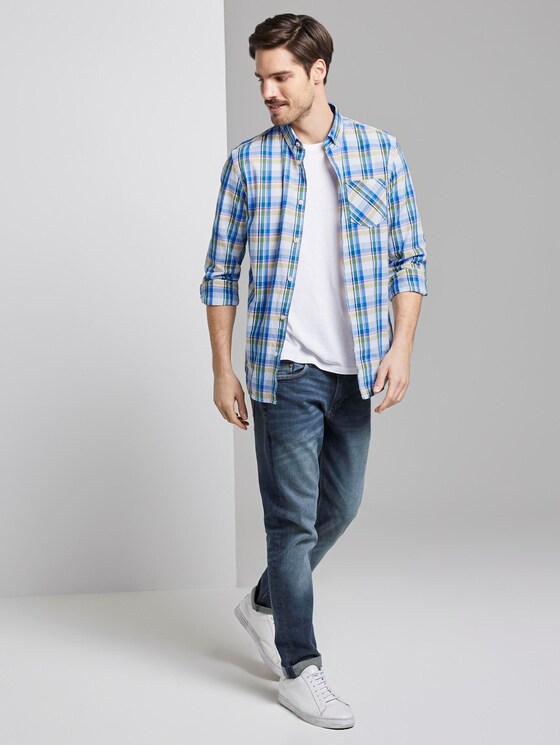Kariertes Hemd - Männer - white base colourful check Kariertes Hemd - Männer - white base colourful check - 3 - TOM TAILOR