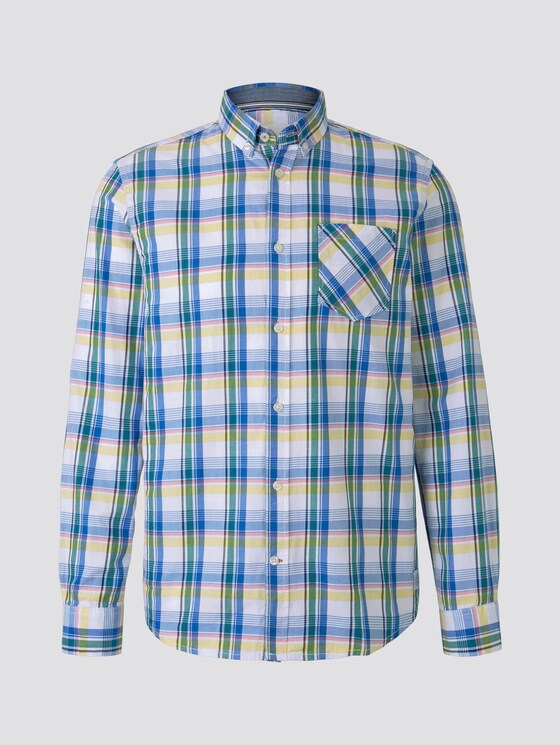 Kariertes Hemd - Männer - white base colourful check Kariertes Hemd - Männer - white base colourful check - 7 - TOM TAILOR