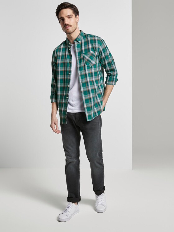 Kariertes Hemd - Männer - green base colourful check Kariertes Hemd - Männer - green base colourful check - 3 - TOM TAILOR