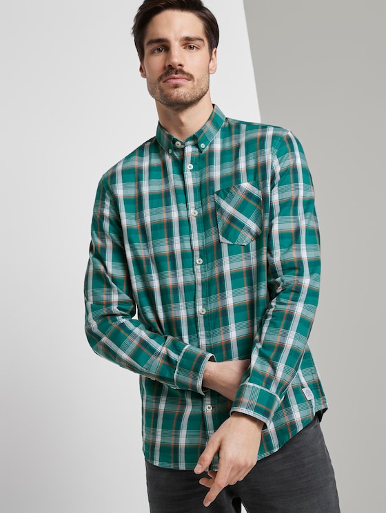 Kariertes Hemd - Männer - green base colourful check Kariertes Hemd - Männer - green base colourful check - 5 - TOM TAILOR