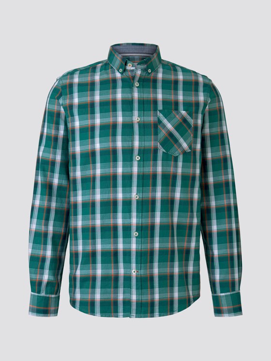 Kariertes Hemd - Männer - green base colourful check Kariertes Hemd - Männer - green base colourful check - 7 - TOM TAILOR