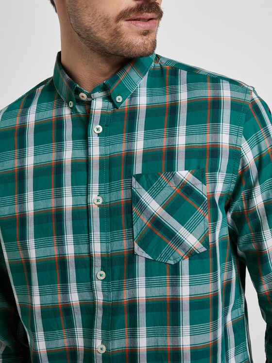 Kariertes Hemd - Männer - green base colourful check Kariertes Hemd - Männer - green base colourful check - 9 - TOM TAILOR