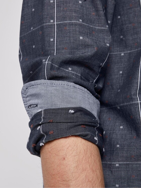 Hemd im Muster-Mix - Männer - navy check with red clipper Hemd im Muster-Mix - Männer - navy check with red clipper - 10 - TOM TAILOR