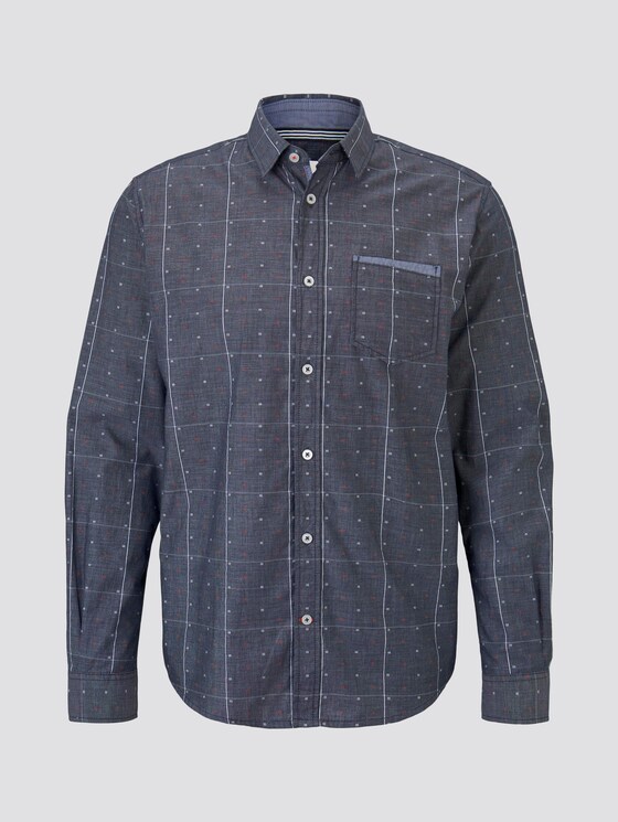 Hemd im Muster-Mix - Männer - navy check with red clipper Hemd im Muster-Mix - Männer - navy check with red clipper - 7 - TOM TAILOR