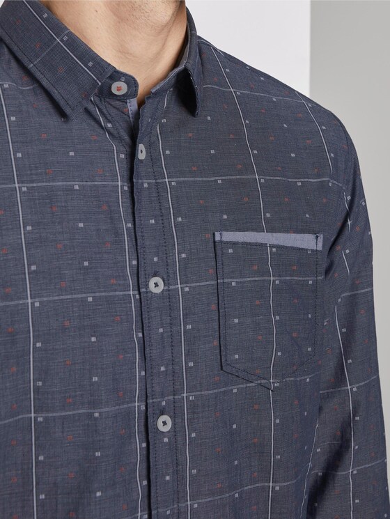 Hemd im Muster-Mix - Männer - navy check with red clipper Hemd im Muster-Mix - Männer - navy check with red clipper - 9 - TOM TAILOR