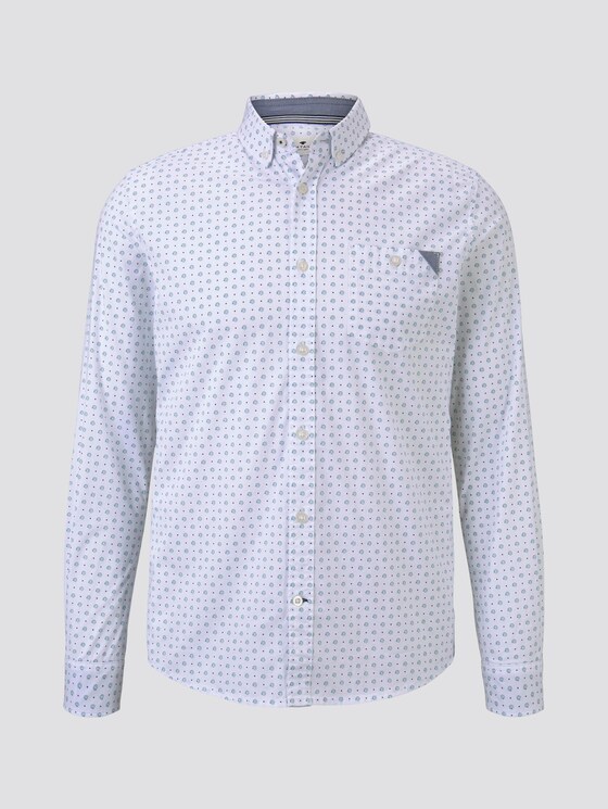Gemustertes Hemd - Männer - white green circle dot design Gemustertes Hemd - Männer - white green circle dot design - 7 - TOM TAILOR