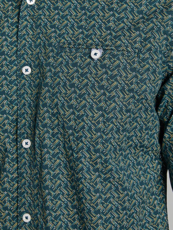 Gemustertes Hemd - Männer - olive base yellow design Gemustertes Hemd - Männer - olive base yellow design - 9 - TOM TAILOR