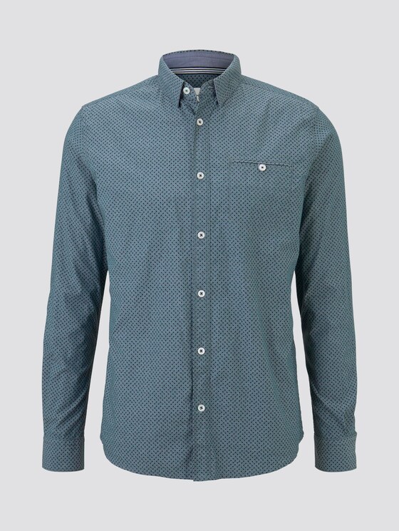 Gemustertes Hemd - Männer - navy geometric design Gemustertes Hemd - Männer - navy geometric design - 7 - TOM TAILOR