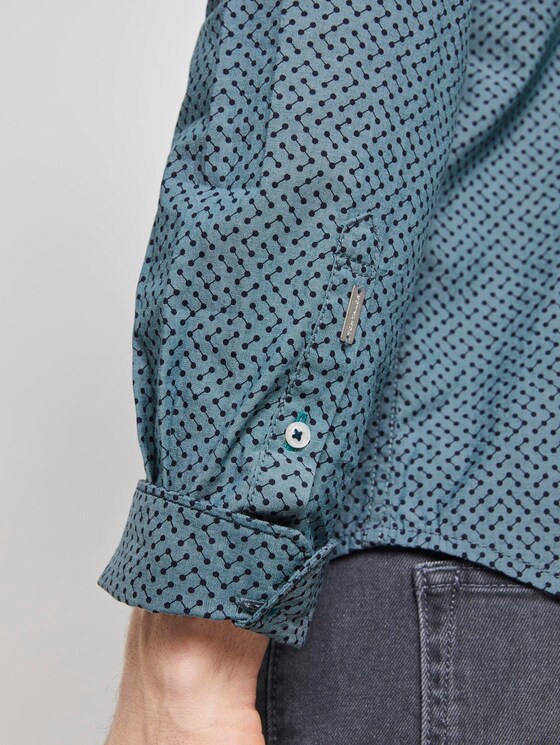Gemustertes Hemd - Männer - navy geometric design Gemustertes Hemd - Männer - navy geometric design - 9 - TOM TAILOR
