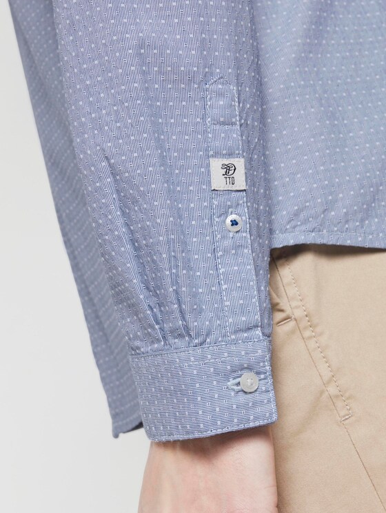 Gemustertes Hemd - Männer - blue white dobby stripe Gemustertes Hemd - Männer - blue white dobby stripe - 10 - TOM TAILOR Denim