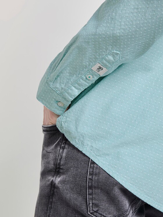Gemustertes Hemd - Männer - mint white dobby stripe Gemustertes Hemd - Männer - mint white dobby stripe - 10 - TOM TAILOR Denim