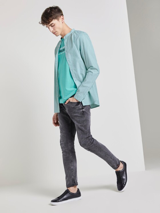 Gemustertes Hemd - Männer - mint white dobby stripe Gemustertes Hemd - Männer - mint white dobby stripe - 3 - TOM TAILOR Denim
