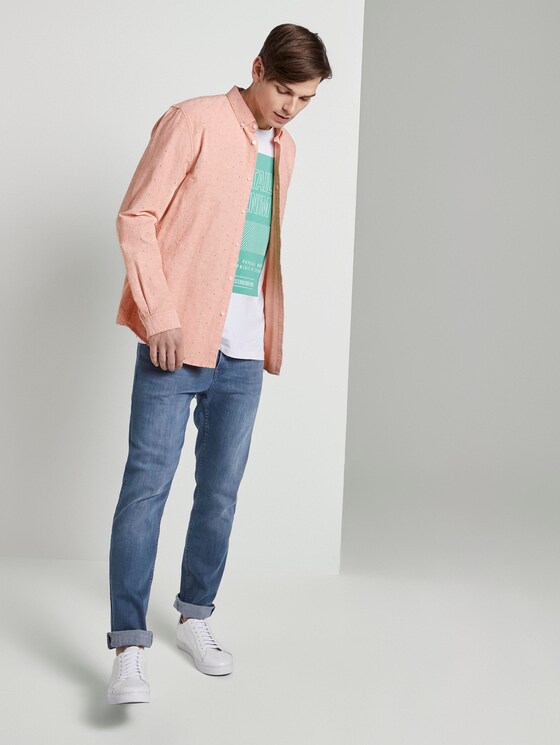 met allover print - Mannen - orange triangle mix print met allover print - Mannen - orange triangle mix print - 3 - TOM TAILOR Denim