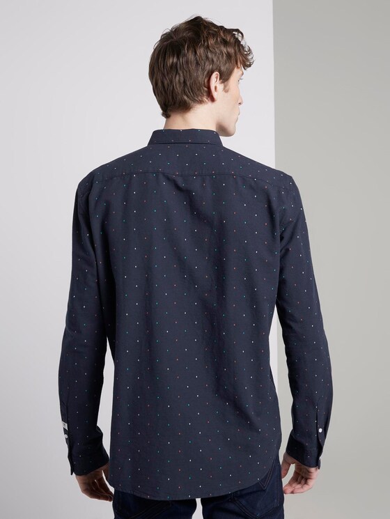 Hemd mit Allover-Print - Männer - navy triangle mix print Hemd mit Allover-Print - Männer - navy triangle mix print - 2 - TOM TAILOR Denim
