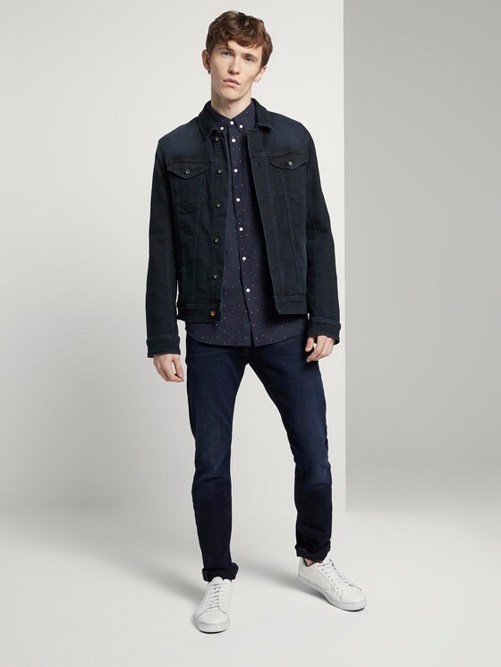 Hemd mit Allover-Print - Männer - navy triangle mix print Hemd mit Allover-Print - Männer - navy triangle mix print - 3 - TOM TAILOR Denim