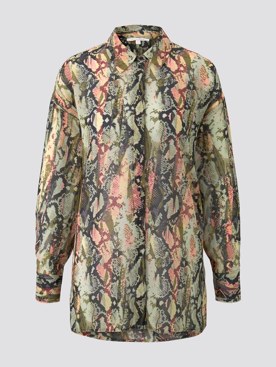 Oversize Bluse mit Schlangen-Print - Frauen - colourful snake print Oversize Bluse mit Schlangen-Print - Frauen - colourful snake print - 7 - TOM TAILOR Denim