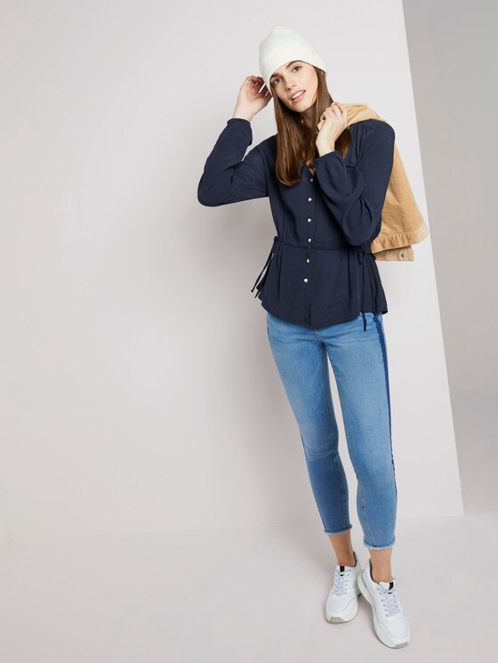 Bluse mit Taillen-Detail - Frauen - Real Navy Blue Bluse mit Taillen-Detail - Frauen - Real Navy Blue - 3 - TOM TAILOR Denim