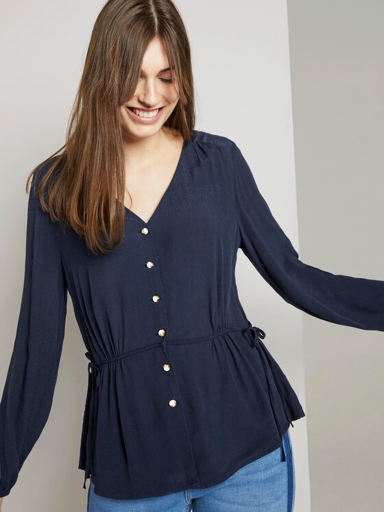 Bluse mit Taillen-Detail - Frauen - Real Navy Blue Bluse mit Taillen-Detail - Frauen - Real Navy Blue - 5 - TOM TAILOR Denim