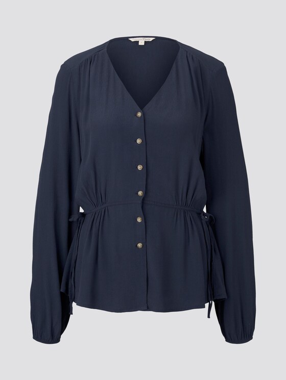 Bluse mit Taillen-Detail - Frauen - Real Navy Blue Bluse mit Taillen-Detail - Frauen - Real Navy Blue - 7 - TOM TAILOR Denim