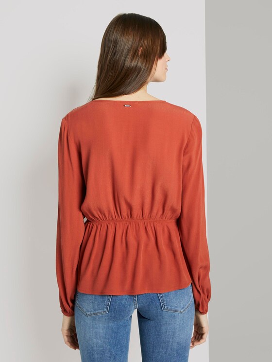 Bluse mit Taillen-Detail - Frauen - fox orange Bluse mit Taillen-Detail - Frauen - fox orange - 2 - TOM TAILOR Denim